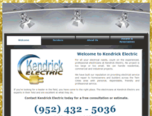 Tablet Screenshot of kendrickelectric.com